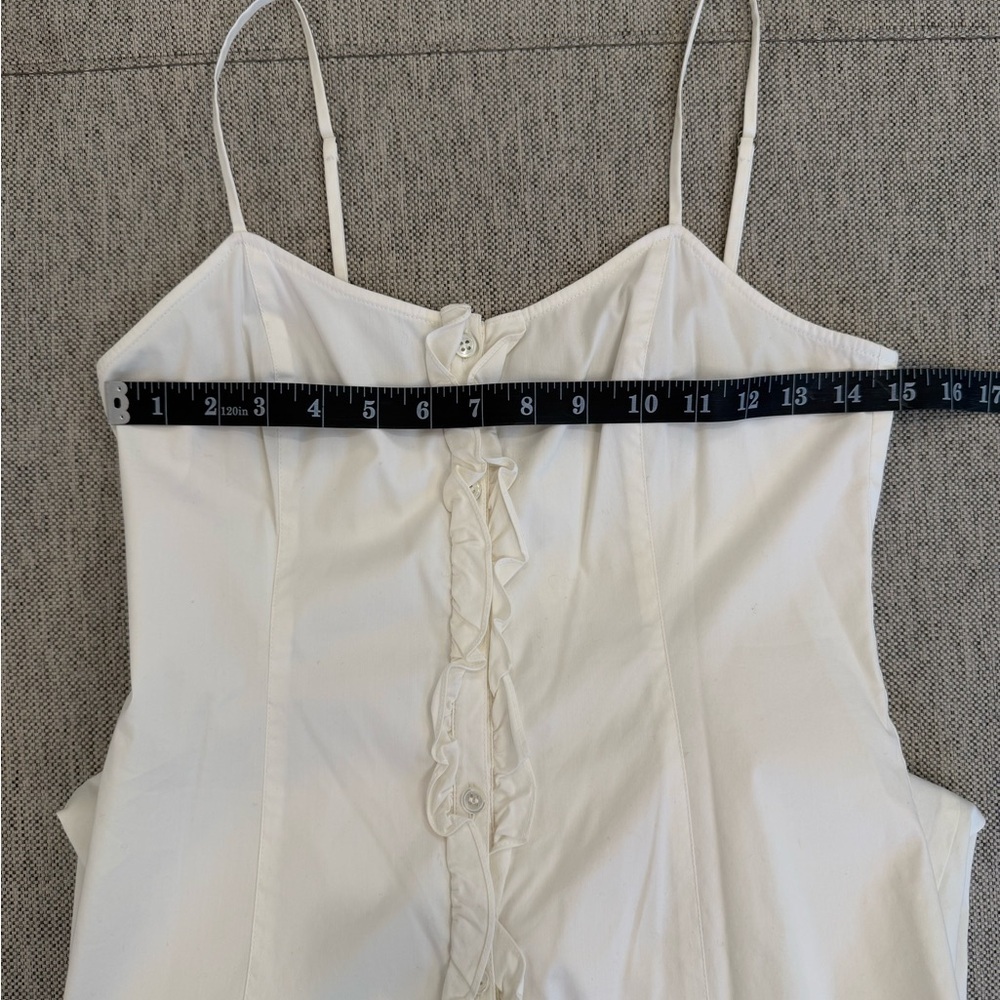 Nwot Theory Ruffle Button Front Midi Dress - image 6